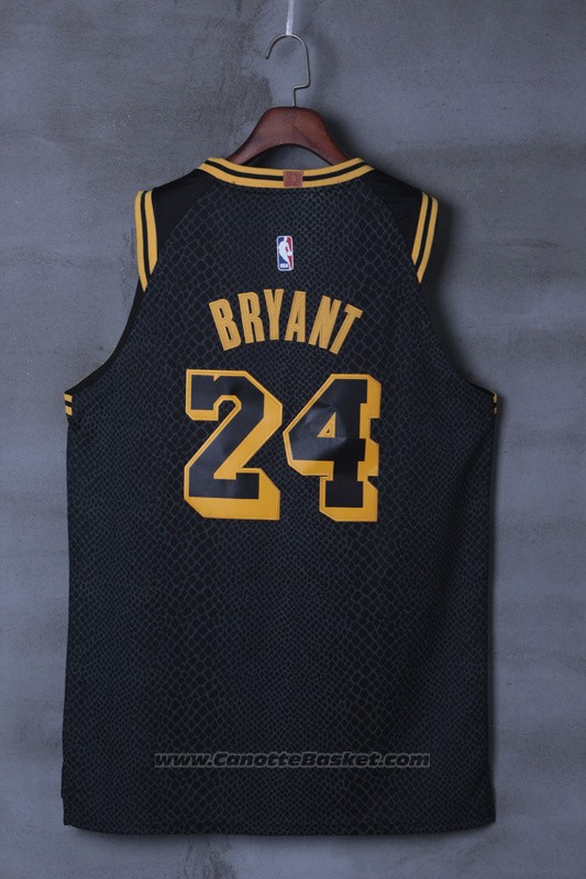Maglia Los Angeles Lakers Kobe Bryant #24 Citta 2017-18 Nero